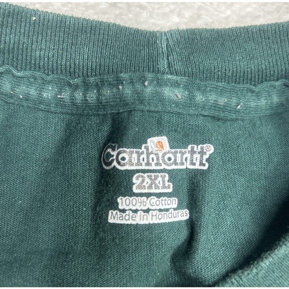 CARHARTT K87 HTG SHORT SLEEVE GREEN POCKET T-SHIRT MENS SIZE 2XL - Picture 3 of 6